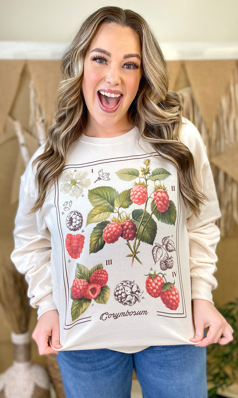 Botanical Fruit Graphic Sweatshirt