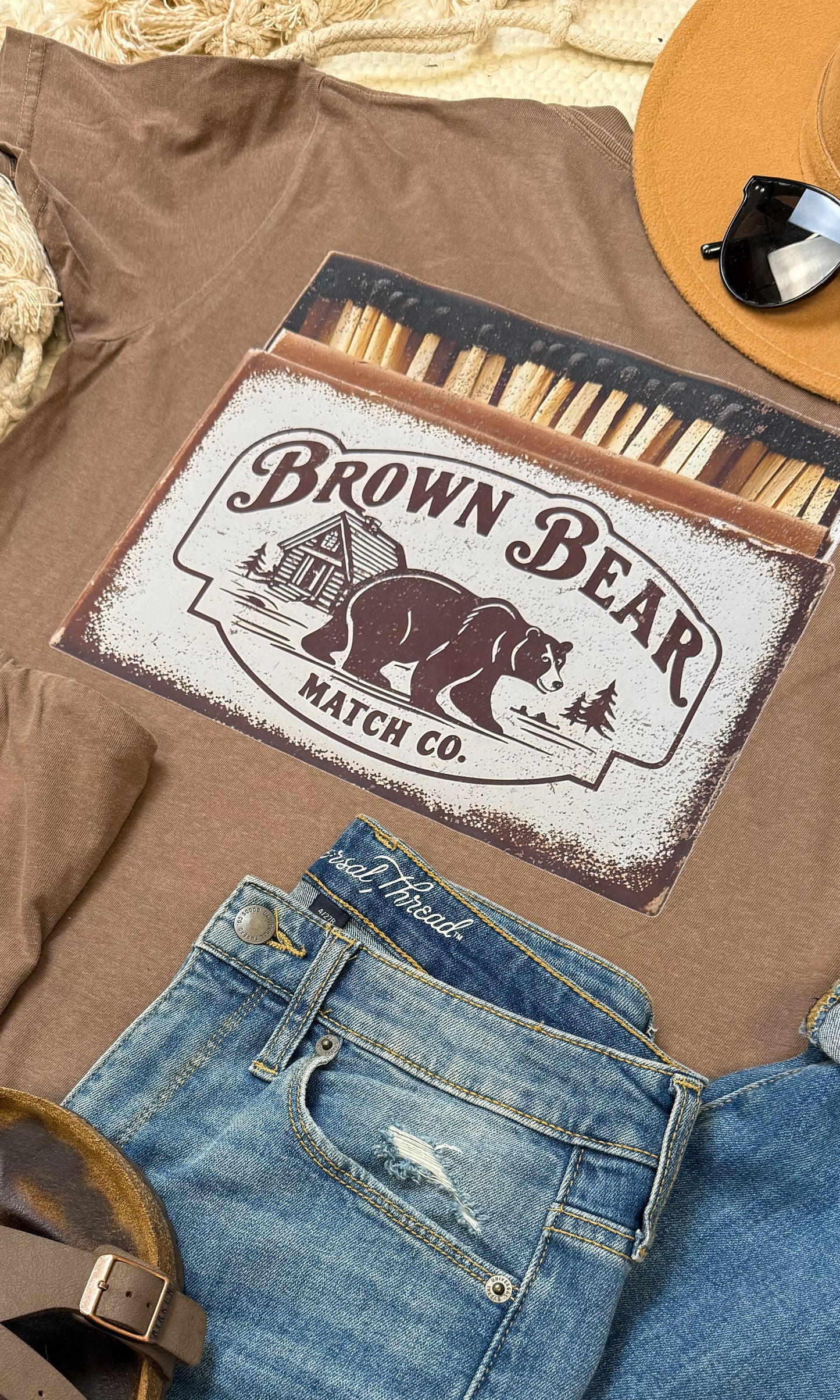Brown Bear Match Co. Comfort Color Graphic T-Shirt