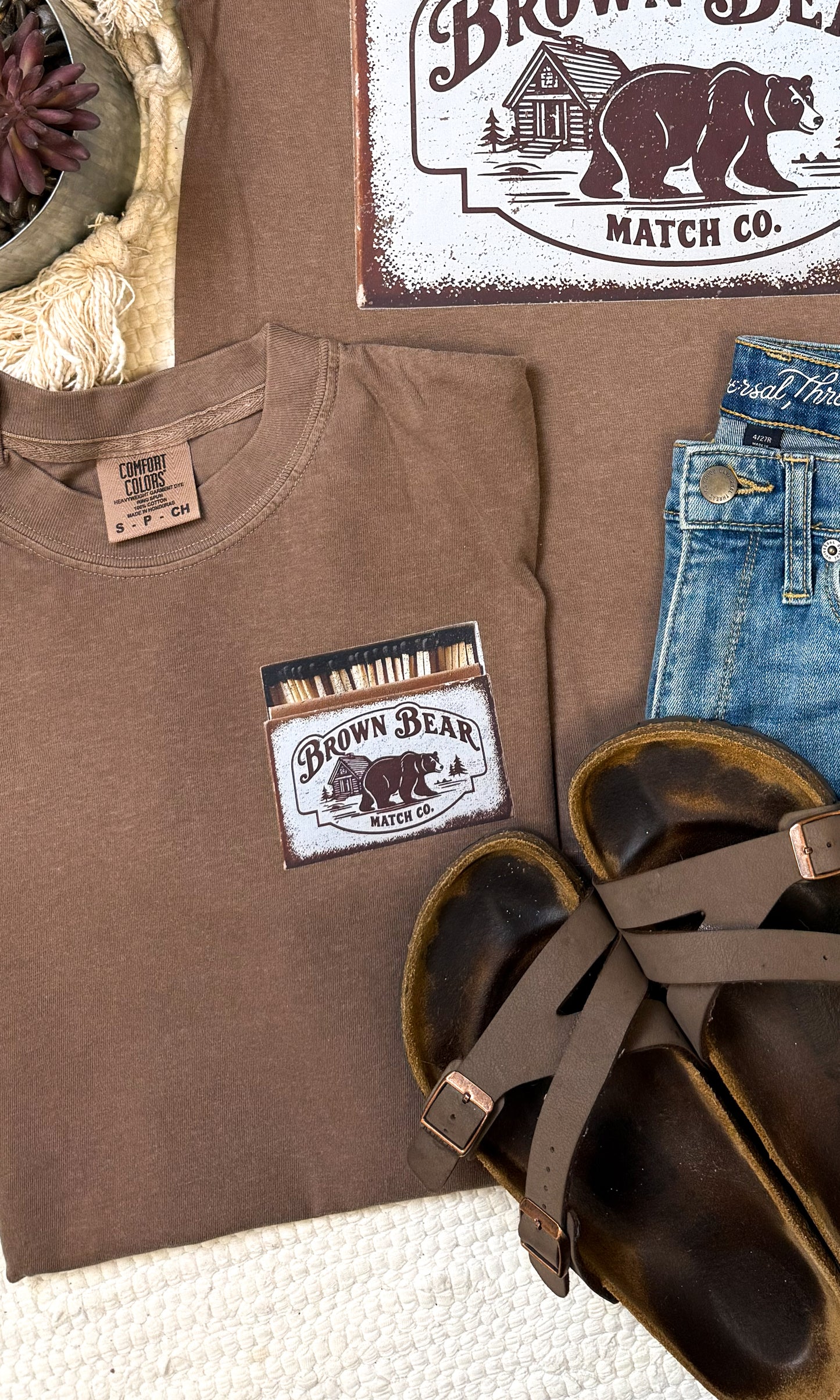 Brown Bear Match Co. Comfort Color Graphic T-Shirt