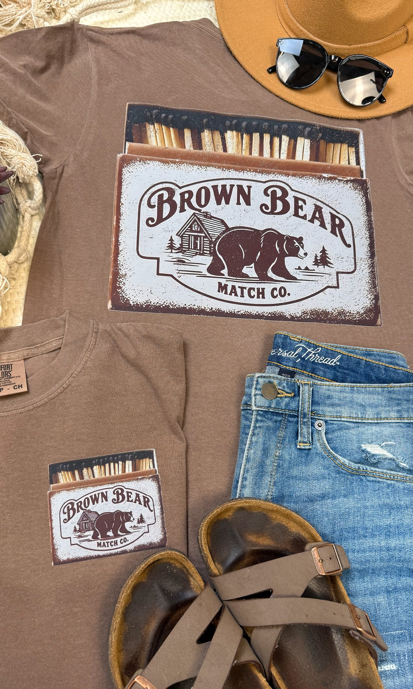 Brown Bear Match Co. Comfort Color Graphic T-Shirt
