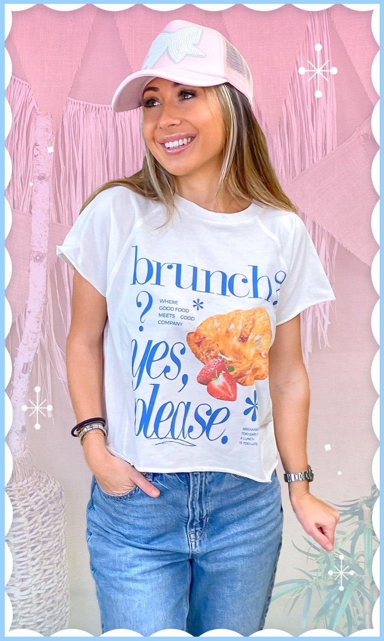 Brunch Yes Please Graphic Edgy Shirt