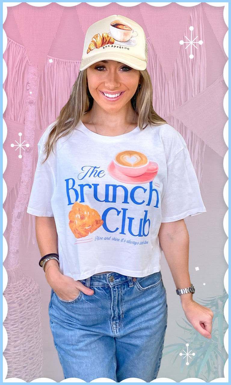 The Brunch Club Graphic Crop Top T-Shirt