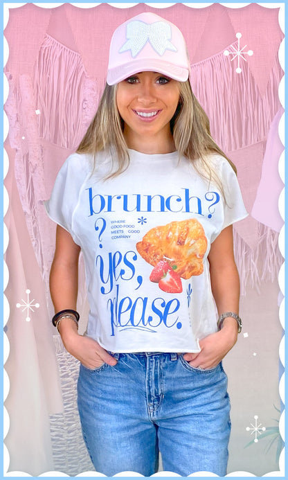 Brunch Yes Please Graphic Edgy Shirt