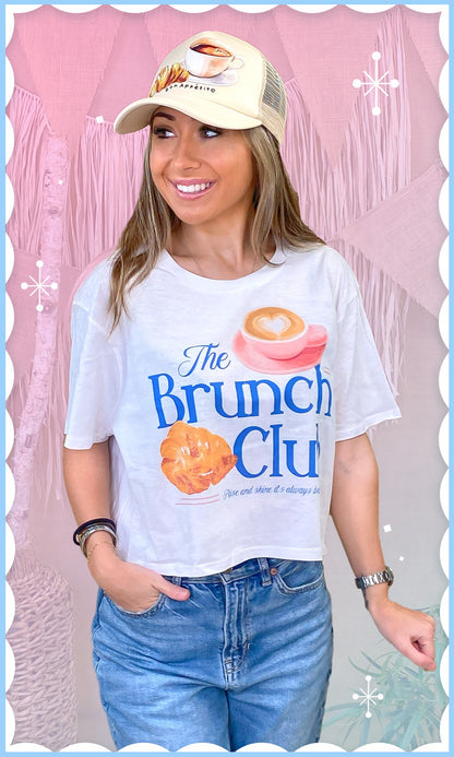 The Brunch Club Graphic Crop Top T-Shirt