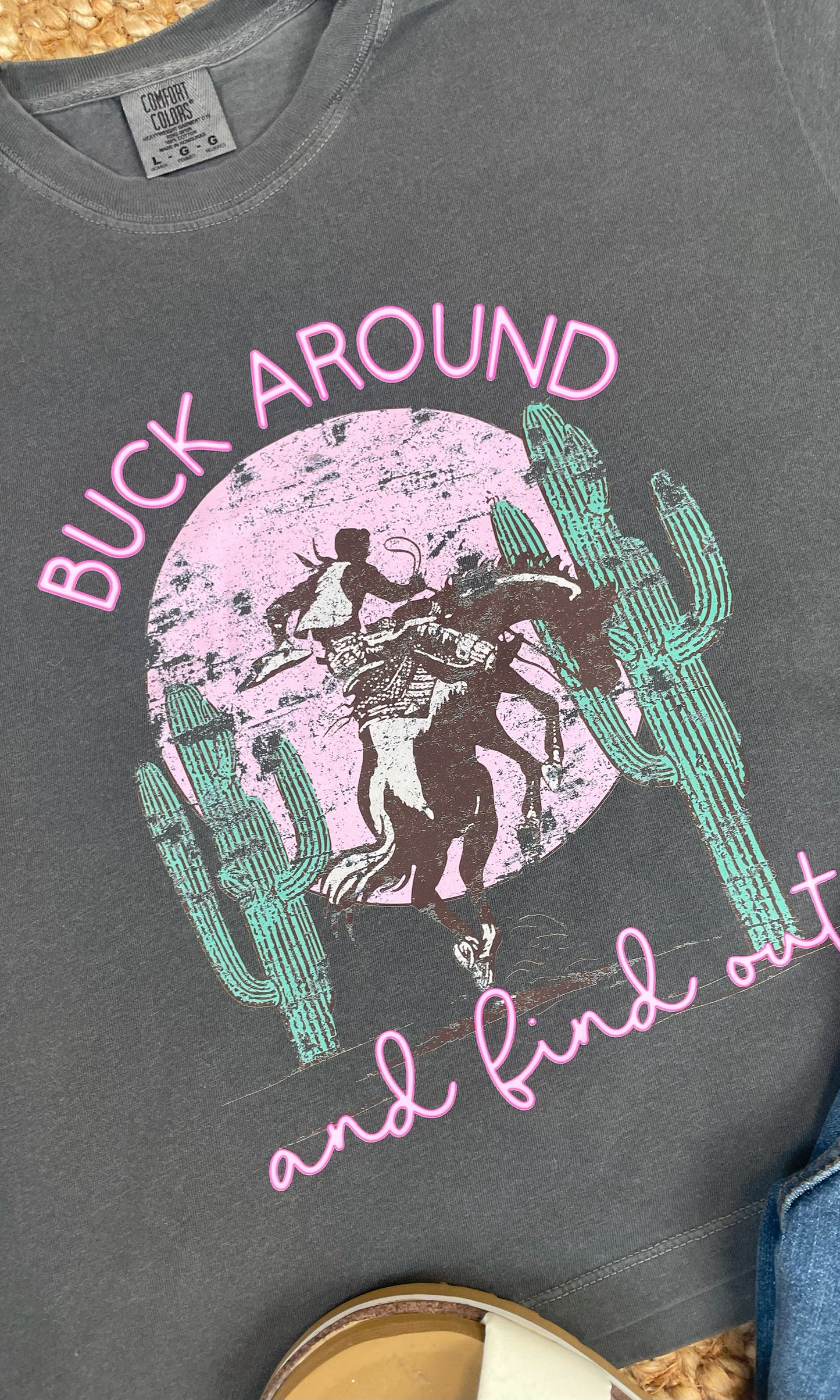 Buck Around and Find Out Boxy Comfort Color Graphic T-Shirt