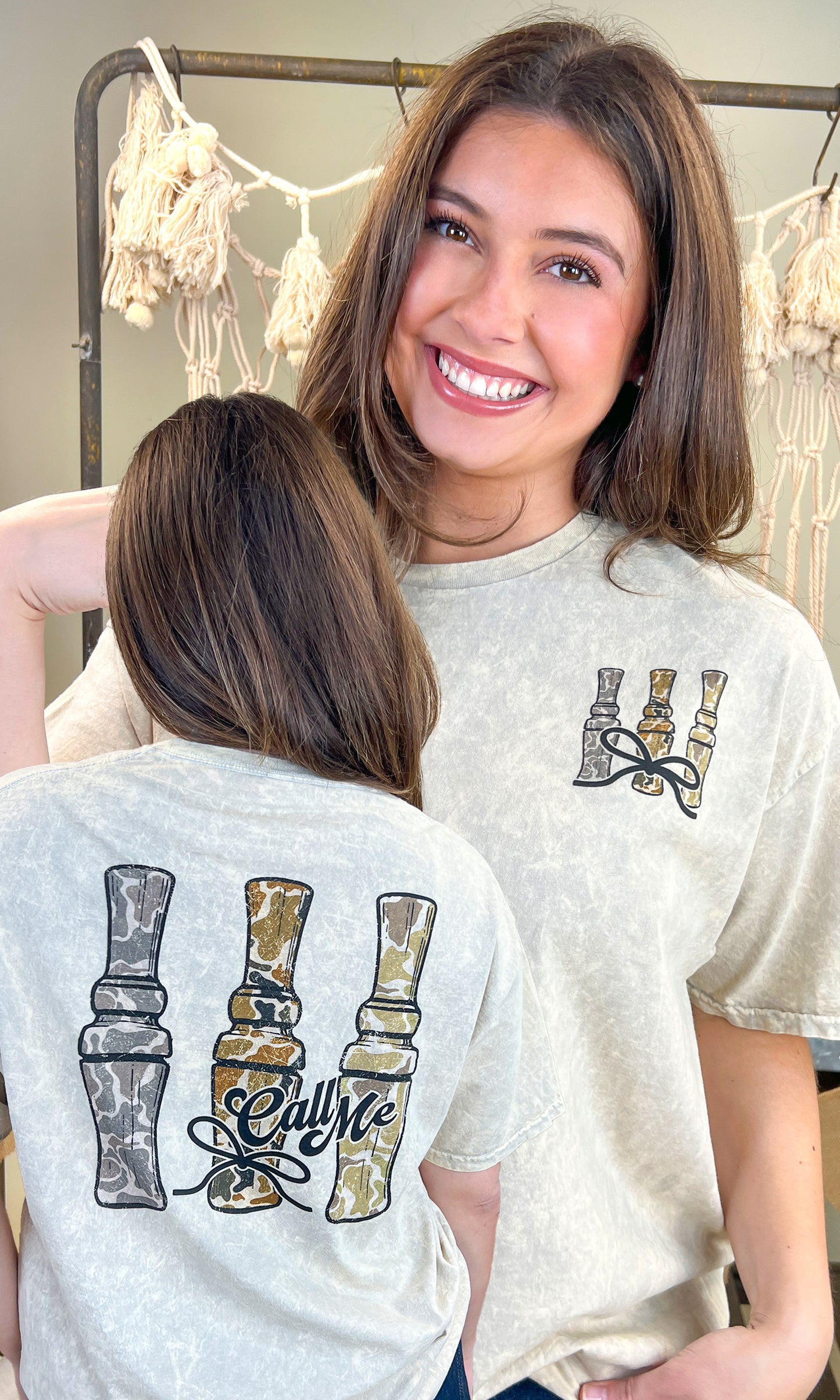 Call me Duck Calls Mineral Washed Graphic Shirt