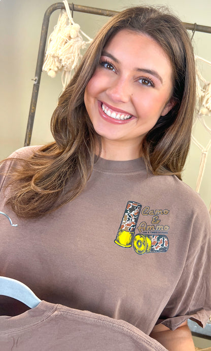 Camo and Ammo Comfort Color Graphic T-Shirt