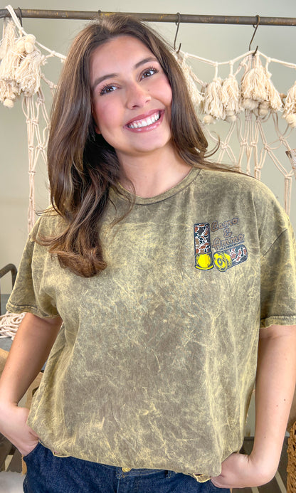 Camo and Ammo Mineral Washed Graphic Shirt