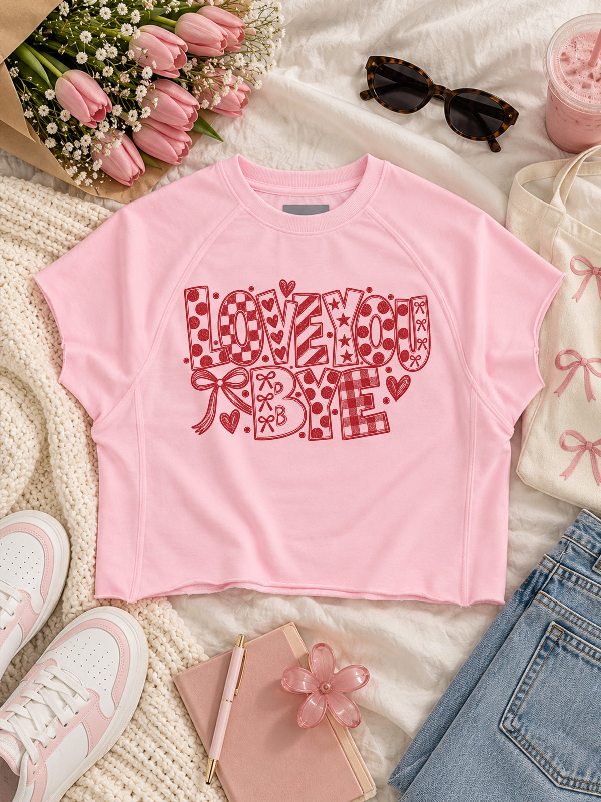 Chalky Love You Bye Graphic Edgy Shirt