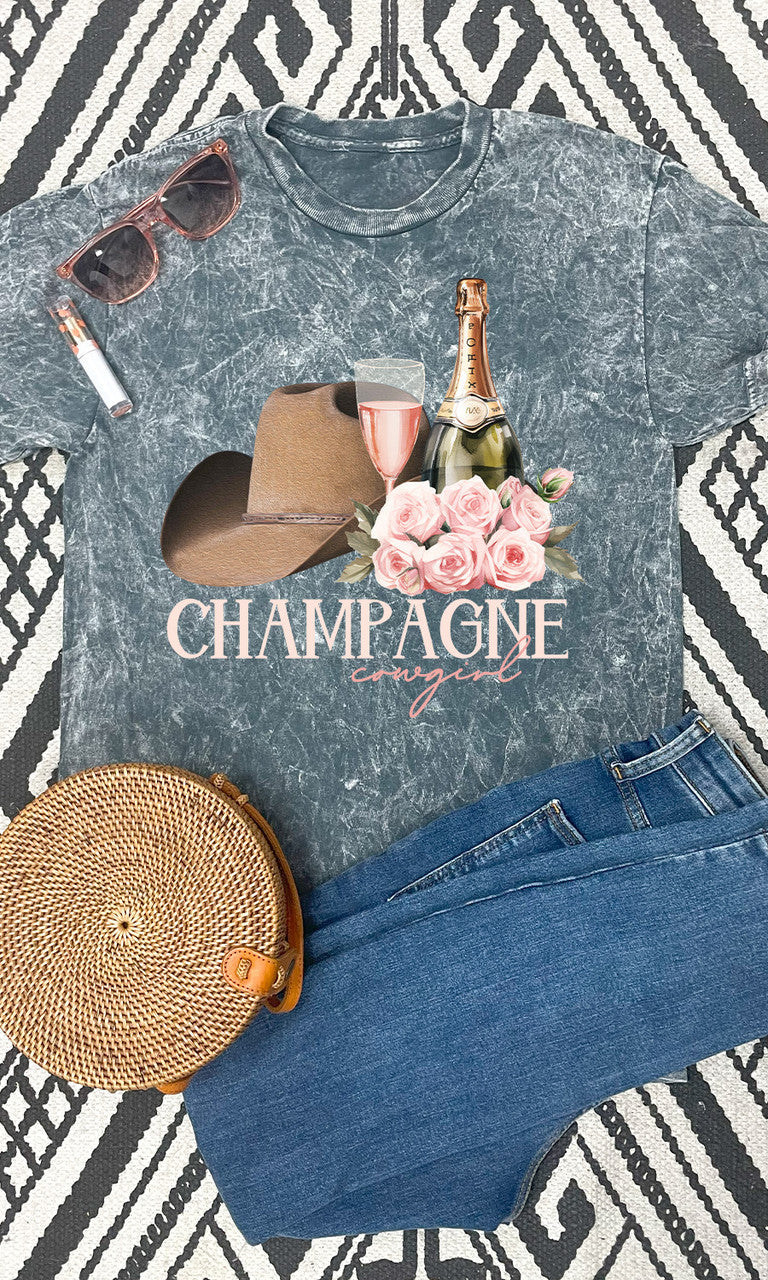 Champagne Cowgirl Graphic T-Shirt