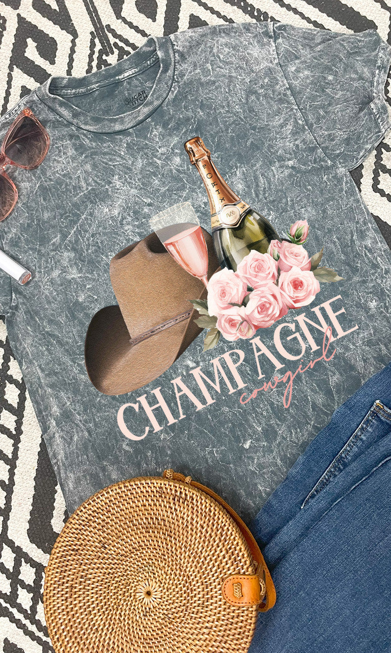 Champagne Cowgirl Graphic T-Shirt