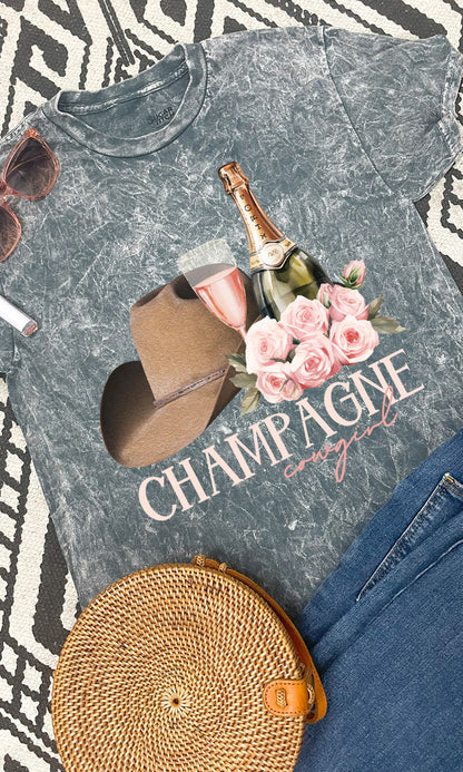 Champagne Cowgirl Graphic T-Shirt