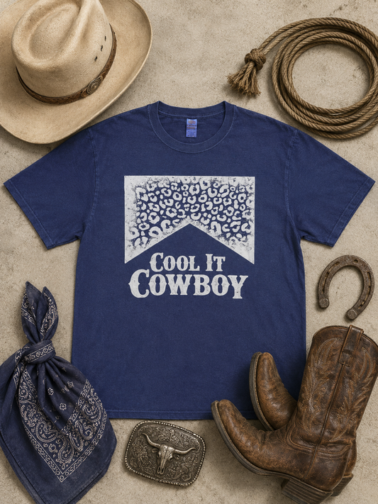 Cool It Cowboy Pigment Dye Graphic T-Shirt