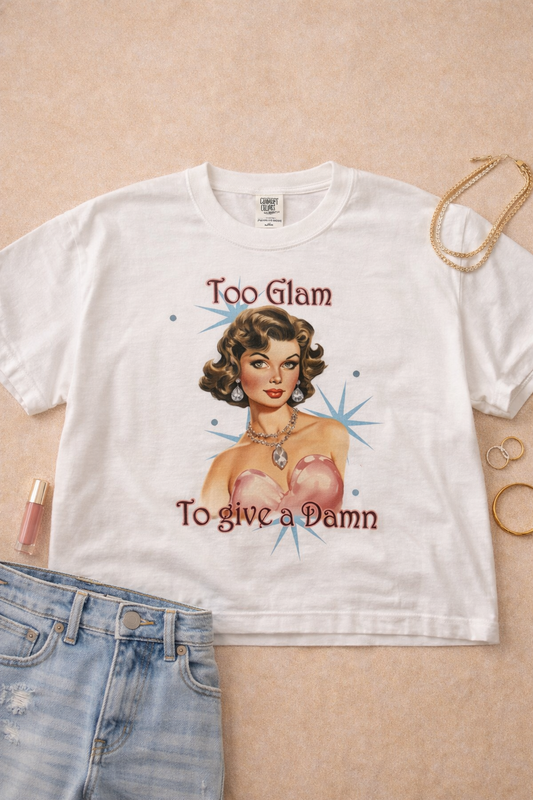 Too Glam Comfort Color Graphic Boxy Tee