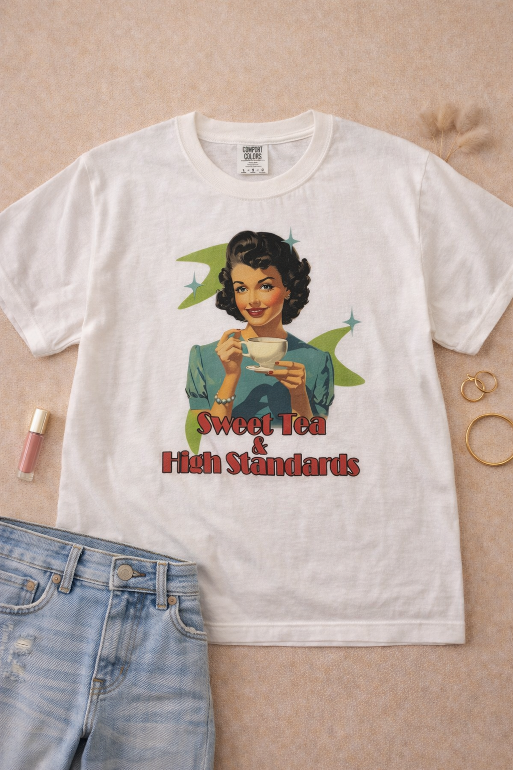 Sweat Tea and High Standards Comfort Color Graphic T-shirt