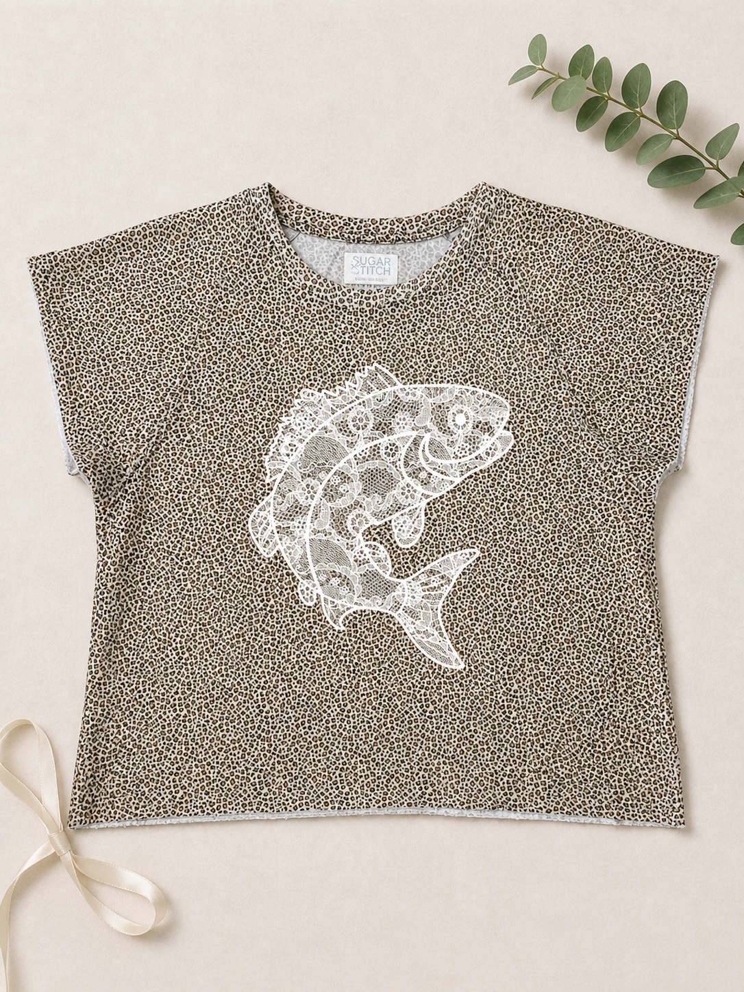 Fish Lace Graphic AOP Edgy Graphic Shirt