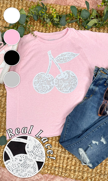 Cherry Lace Graphic Edgy Shirt