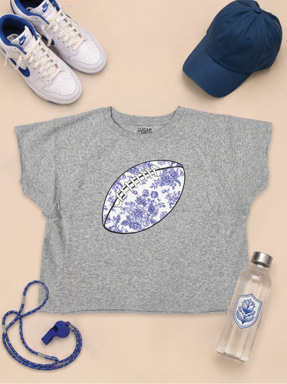 Chinoiserie Game Day Football Graphic Edgy Shirt