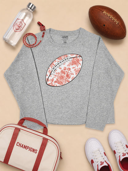 Chinoiserie Game Day Football Graphic Long Sleeve Edgy Shirt
