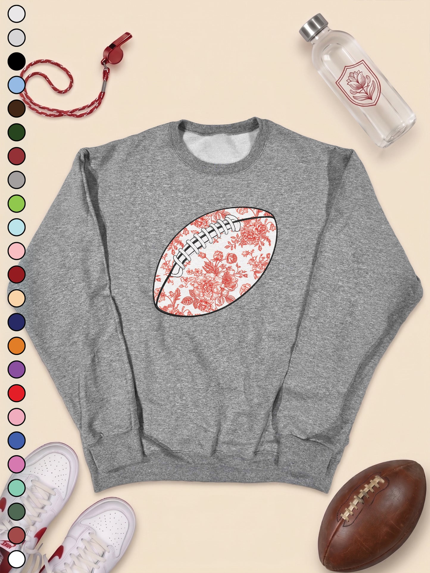 Chinoiserie Game Day Football Graphic Sweatshirt