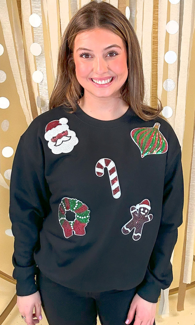 Christmas Things Sequin Graphic Sweatshirt