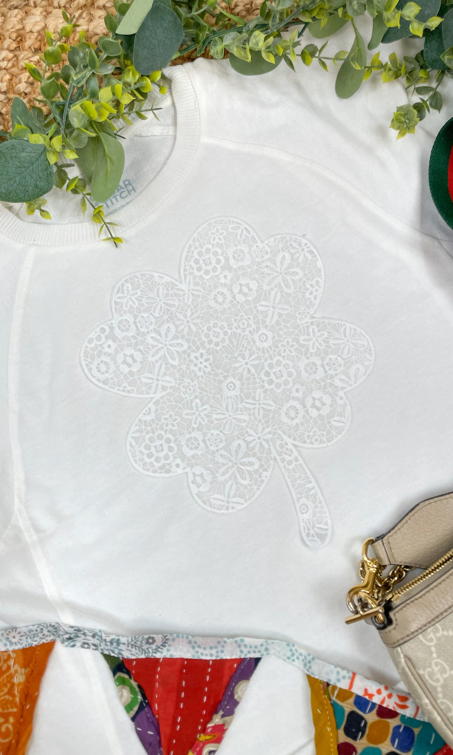 Clover Lace Graphic Edgy Shirt