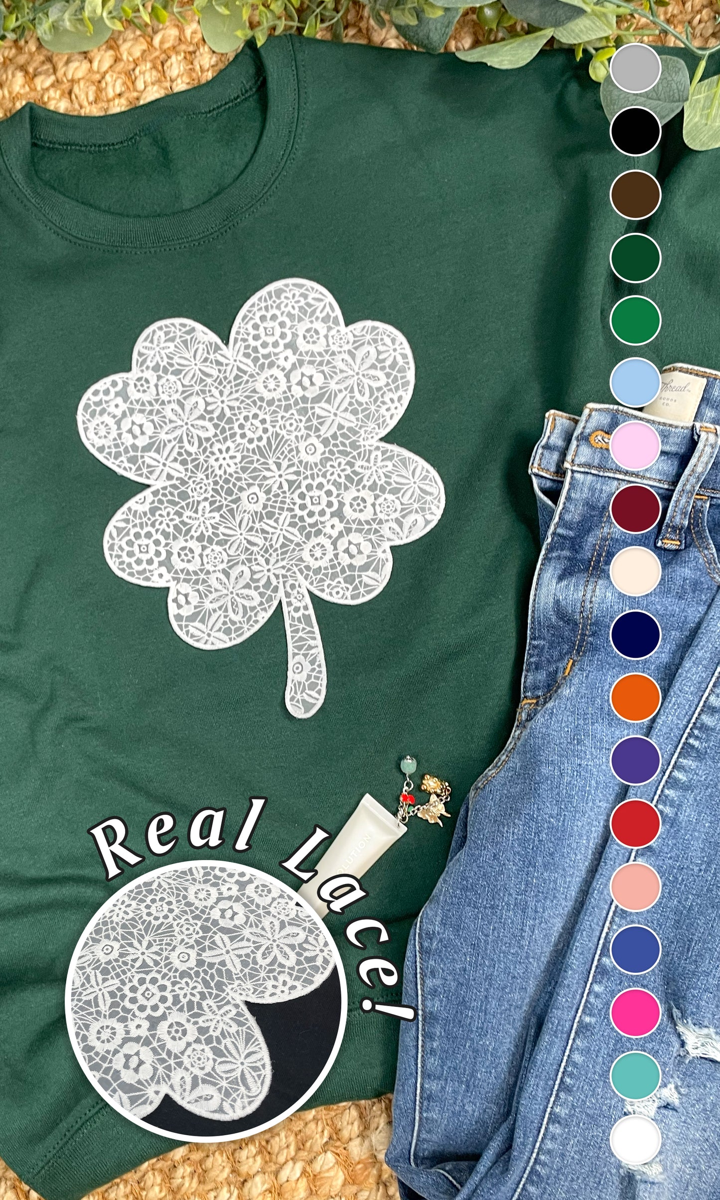 Clover Lace Graphic Sweatshirt