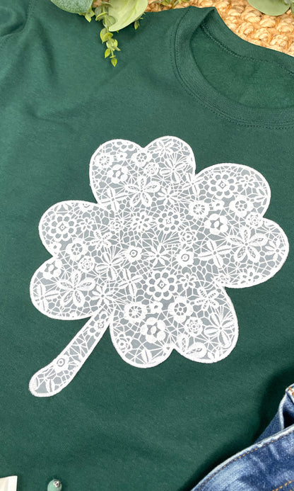 Clover Lace Graphic Sweatshirt