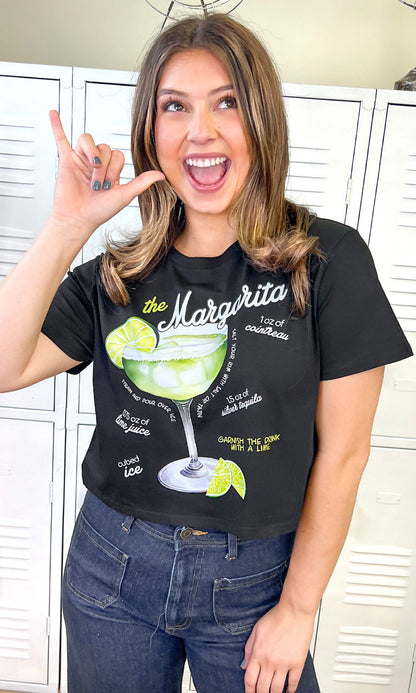 Cocktail Recipe Custom Graphic Crop Top T-Shirt