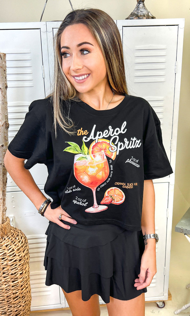 Cocktail Recipe Custom Graphic Crop Top T-Shirt