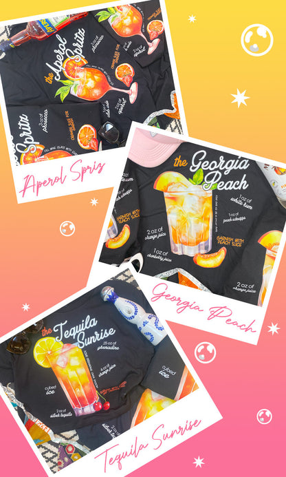 Cocktail Recipe Custom Graphic T-Shirt