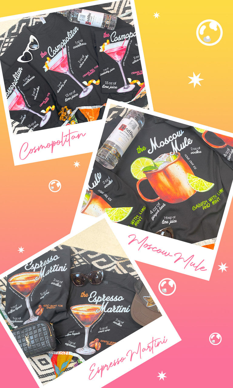 Cocktail Recipe Custom Graphic Sweatshirt