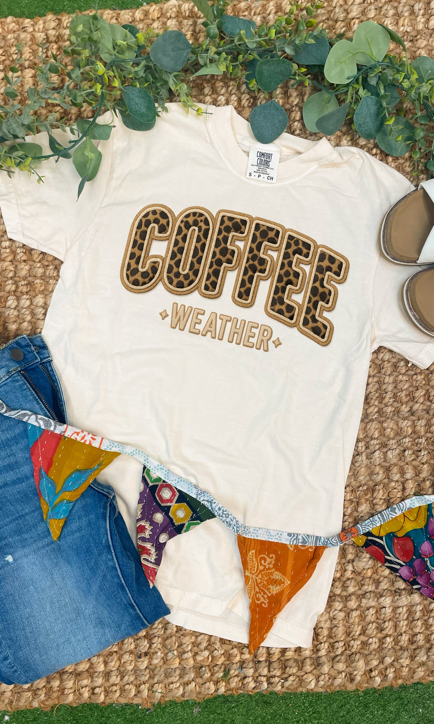 Coffee Weather Comfort Color Graphic T-Shirt