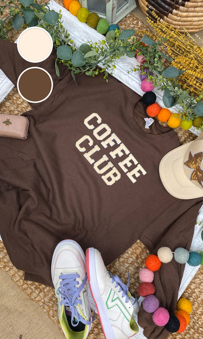 Coffee Club Soft Chenille Sweatshirt