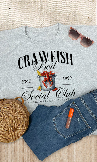 Crawfish Boil Social Club Graphic Edgy T-Shirt