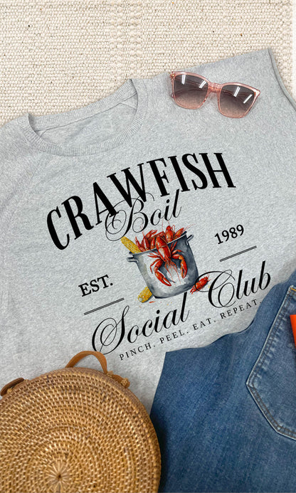 Crawfish Boil Social Club Graphic Edgy T-Shirt