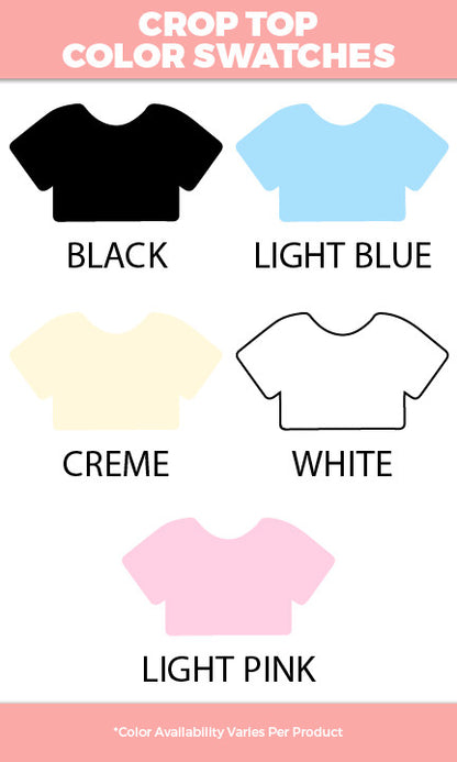 Crossed Bats Sequin Baseball Graphic Crop Top T-Shirt