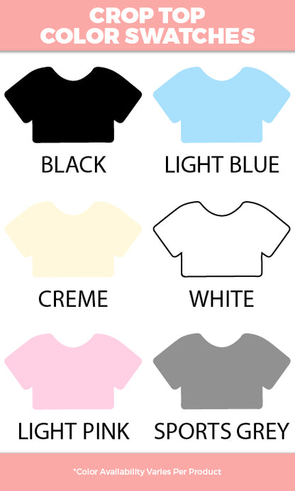 Touch Down Large Sequin Graphic Crop Top