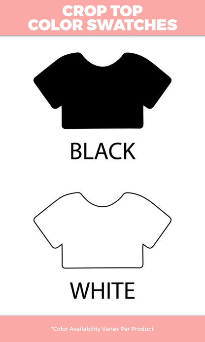 Game Day Script Puff Graphic Crop Top