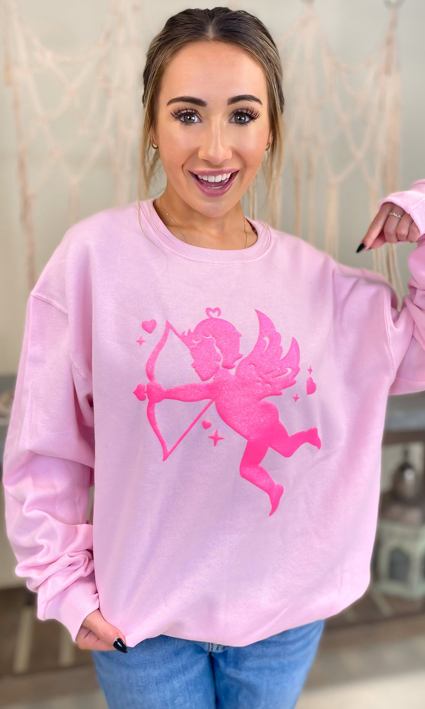 Puff Cupid Valentine Graphic Sweatshirt