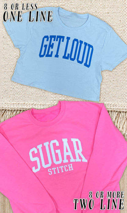 Custom Arched Puff Graphic Sweatshirt