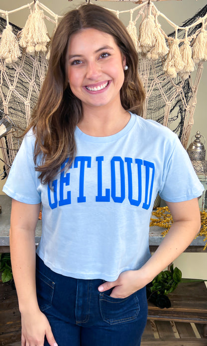 Custom Arched Puff Graphic Crop Top