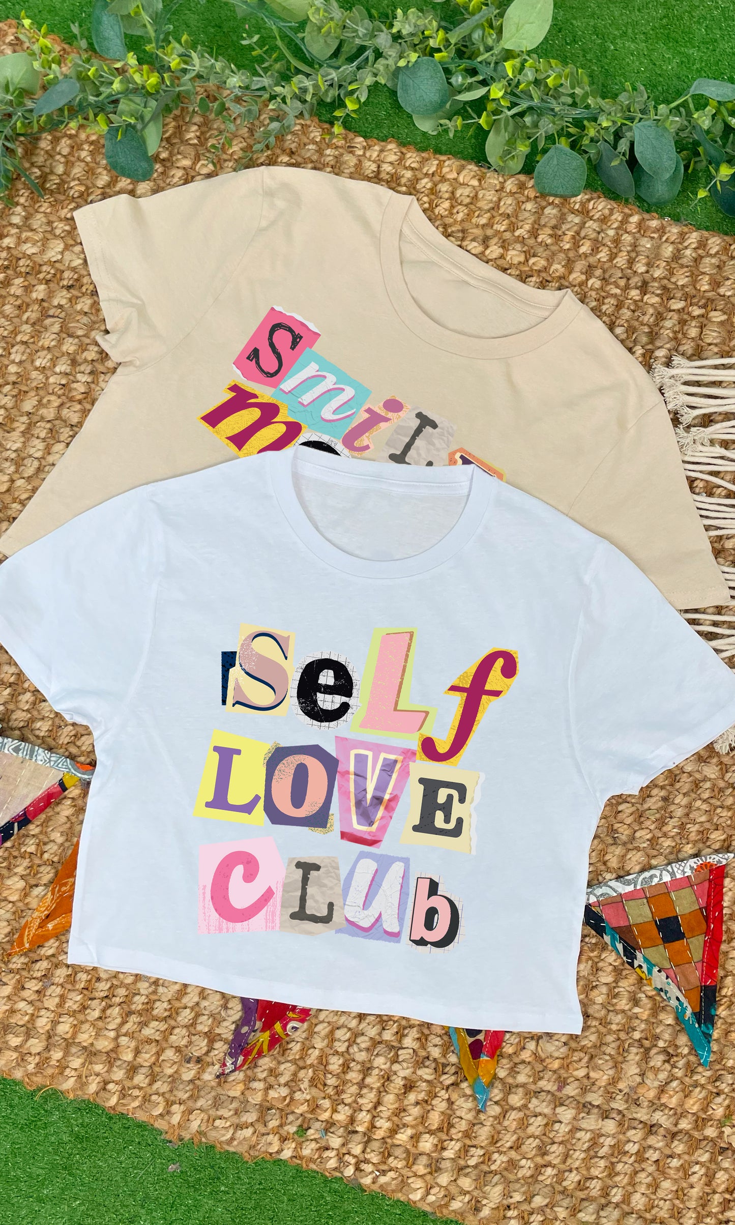 Custom Newspaper Notes Graphic Crop Top