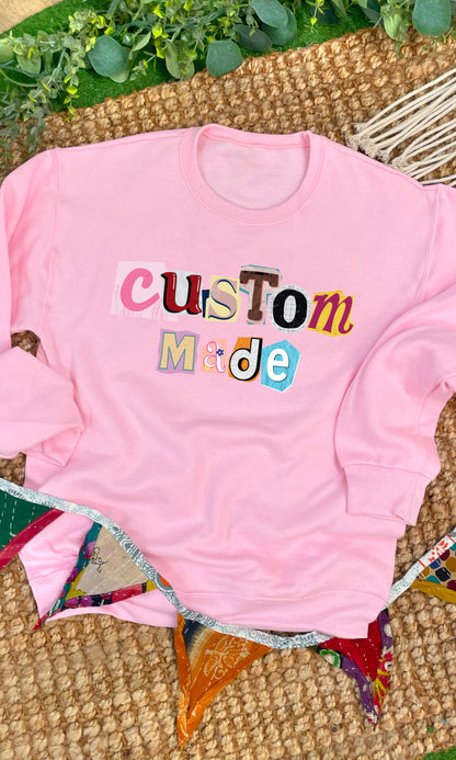 Custom Newpaper Notes Graphic Sweatshirt