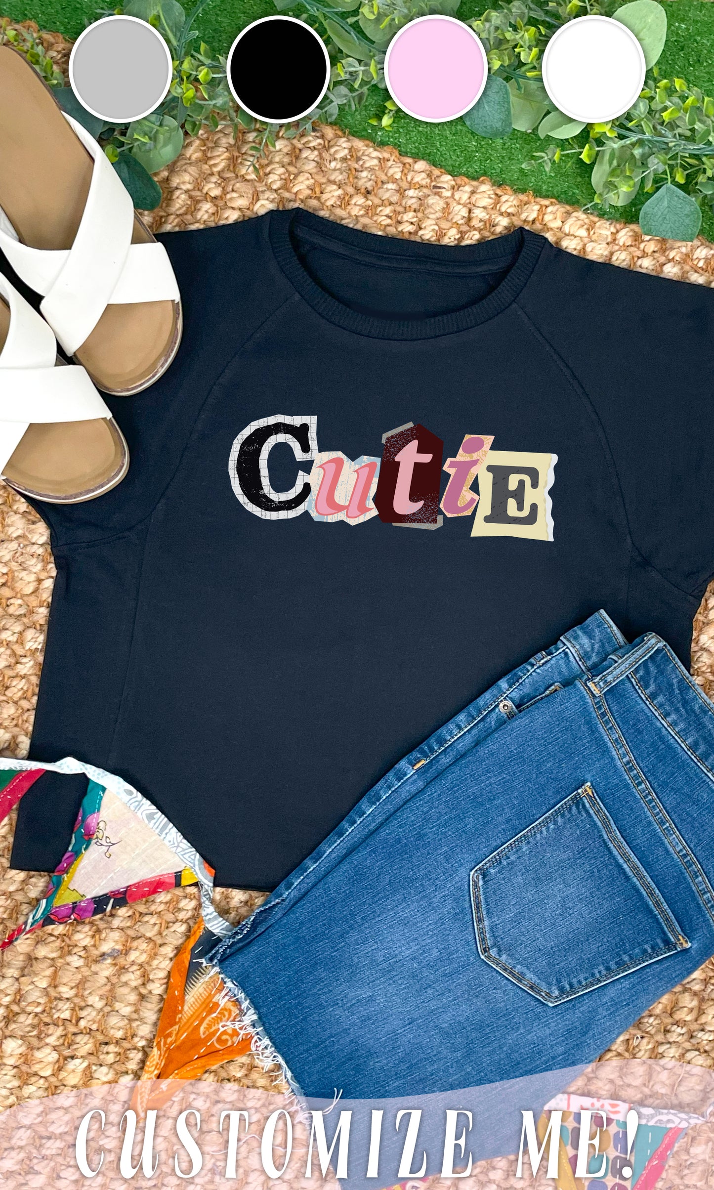 Custom Newspaper Notes Edgy Graphic Shirt