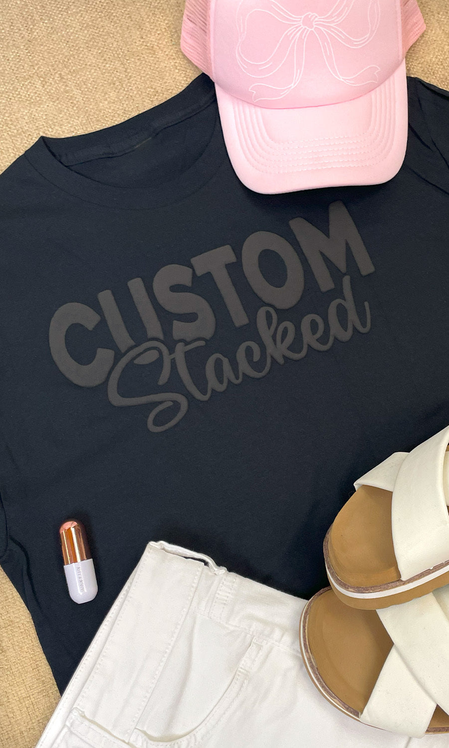 Custom Magic Puff Stacked Graphic T-Shirt