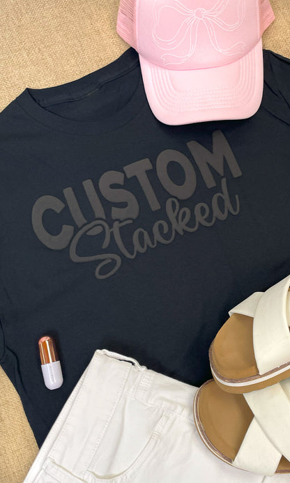 Custom Magic Puff Stacked Graphic T-Shirt