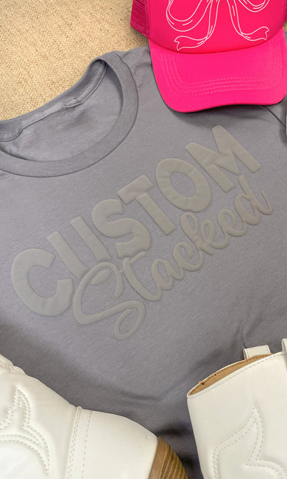 Custom Magic Puff Stacked Graphic T-Shirt