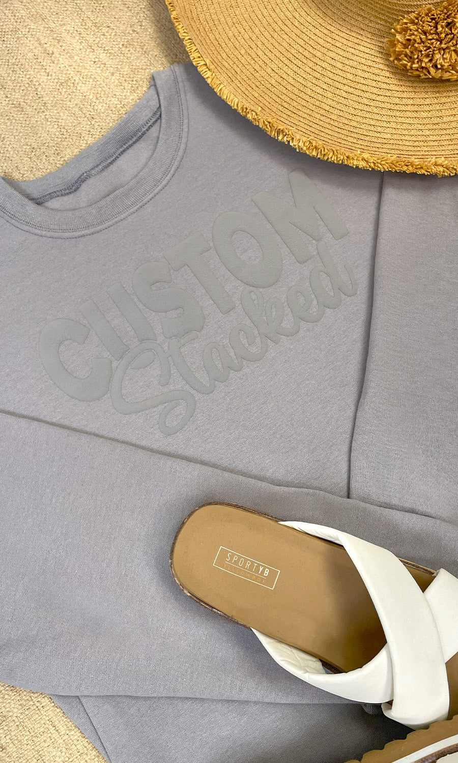 Custom Magic Puff Stacked Graphic Sweatshirt
