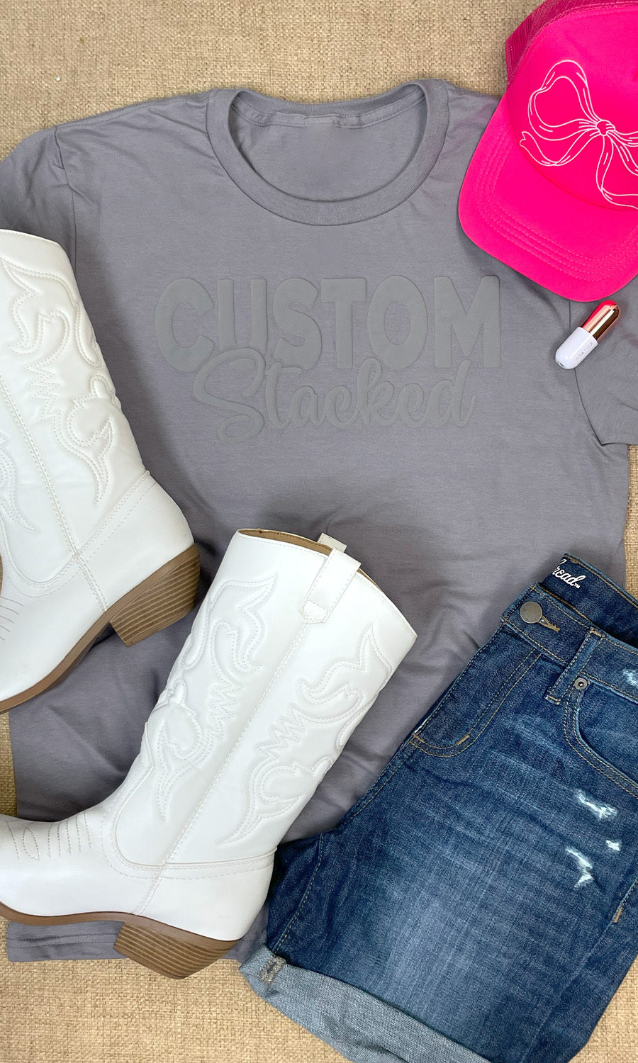 Custom Magic Puff Stacked Graphic T-Shirt